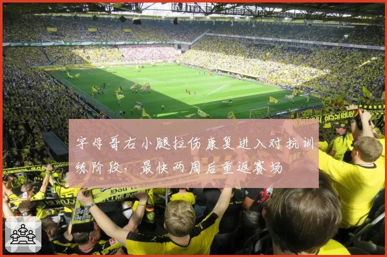 字母哥右小腿拉伤康复进入对抗训练阶段，最快两周后重返赛场